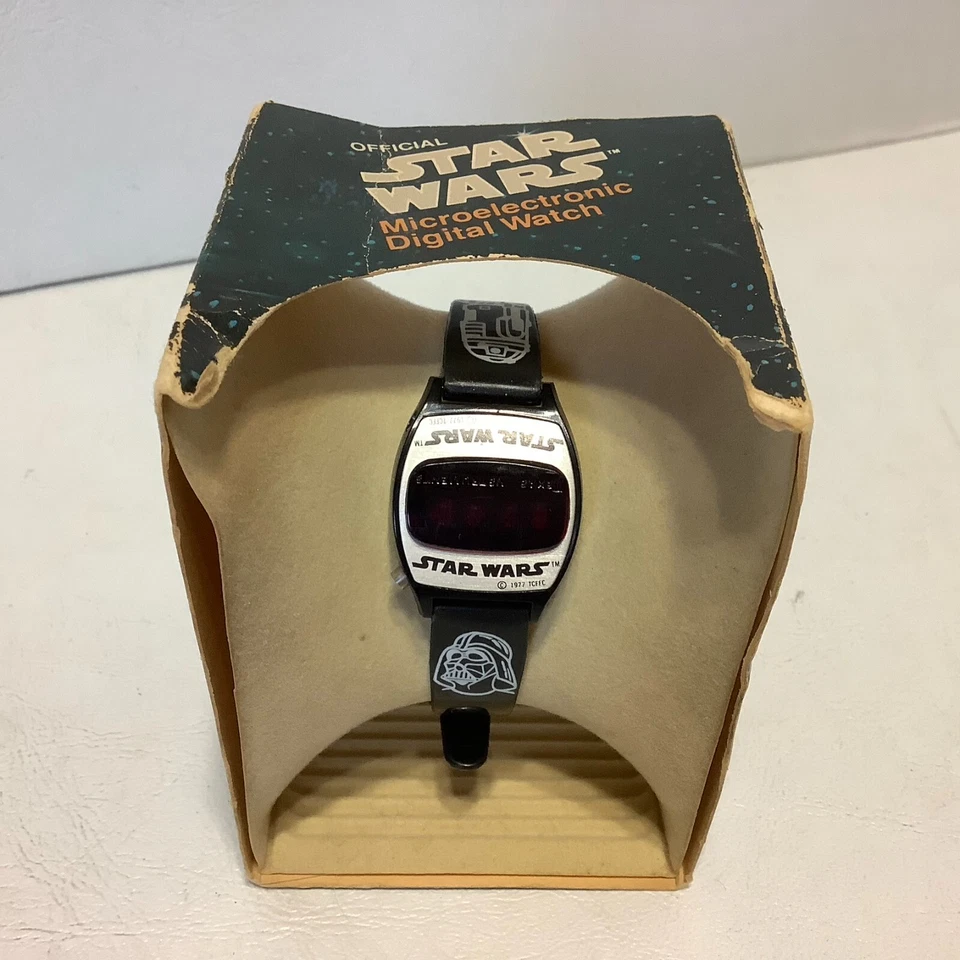 Vintage 1977 Texas Instruments Star Wars Microelectronic Watch w/Original Box - Image 1 of 4