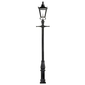 3.7m Black Victorian Lamp Post Set - Ideal Car Park Lighting - Picture 1 of 3