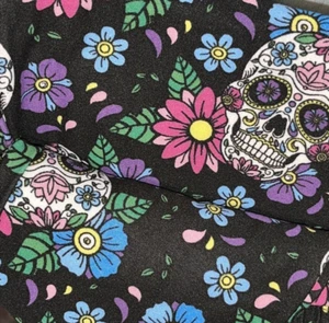 Halloween Sugar Skull Leggings size XL Ladies Bobbie Brooks Dawn Of The Dead # - Picture 1 of 2