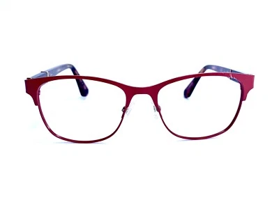 Gafas de gato Kate Spade rojas de acero inoxidable con templos de tortuga marrón 51 16 140 Foto 1 de 4