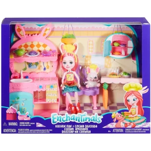 Enchantimals Kitchen Fun Playset with Bree Bunny Doll and Twist Figure FRH47