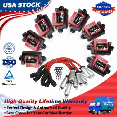Paquete de 8 bobinas de encendido para Chevy Silverado GMC Sierra 4.8, 5.3, 6.0 para UF271 D581 Foto 1 de 4