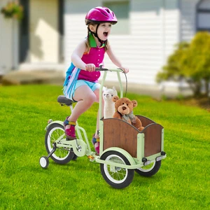 Kinderdreirad Dreirad mit Stützrädern Faltbares Dreirad mit Korb Kid 's Tricycle - Bild 1 von 17
