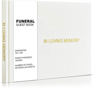 Funeral Guest Book, Timeless Keepsake Celebration of Life Guest Book, Durable an - Picture 1 of 12