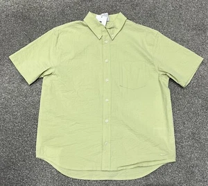 Nike Life Short-Sleeve Seersucker Button-Down Shirt - FN3222 371 - Medium (M) - Picture 1 of 16