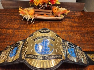 Real Premium Art Gold WCW World Heavyweight Championship Leather Belt WHC Retro - Picture 1 of 12