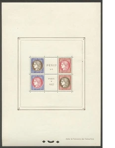 FRANCE #329 - 1937 PEXIP Sheet (Mint Never Hinged) cv$700.00 - Picture 1 of 1