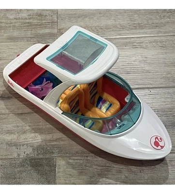 Barco de juguete de fiesta Barbie blanco y rojo Foto 1 de 3