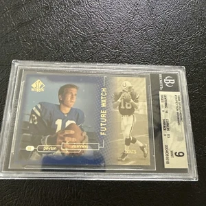 1998 SP Authentic Peyton Manning Future Watch RC 1616/2000 BGS 9 MINT HOF - Picture 1 of 2
