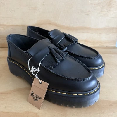 Sapatos de plataforma Dr. Martens Adrian quad preto ponto amarelo masculino 13 novo com etiquetas Doc - Imagem 1 de 4