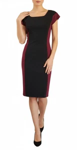 Betabrand Dress The Olympian 4-Way Stretch Colorblock Red Sheath Size Large - Picture 1 of 8
