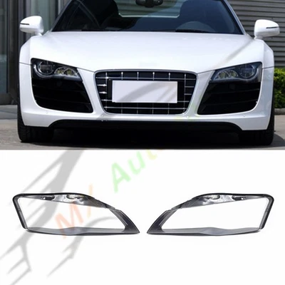 Un par de cubiertas de lente de faros delanteros + cinta de sellado para Audi R8 2008-2015 diestro + diestro Foto 1 de 4
