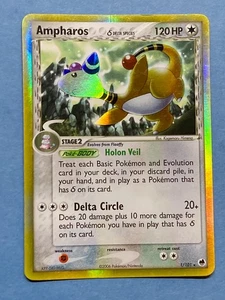 Pokemon Holo Ampharos- EX Dragon Frontiers- 1/101- LP - Picture 1 of 4