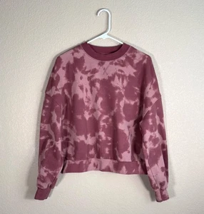 VARLEY Women's Erwin Deep Rose Tie Dye Crewneck Pullover Sweater Size Small - Picture 1 of 13