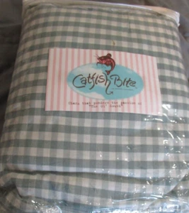 Catfish Bite King mint julep cotton bed skirt 14" ruffle check New w tag - Picture 1 of 3