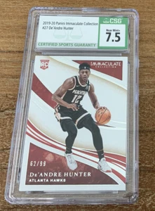 2019-20 De'Andre Hunter Immaculate /99 RC Rookie CSG 7.5 -Looks Better! - Picture 1 of 6