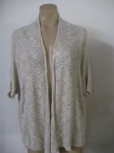 EILEEN FISHER Open Front Short Sleeve Boxy Cardigan PM Medium NWT $258 - Picture 1 of 10