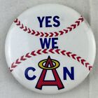 BOUTON PINBACK CALIFORNIA ANGELS 1 5/8 POUCES Vintage Yes We Can