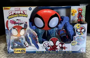 NEW SPIDEY AND HIS AMAZING FRIENDS Marvel Web-Quarters Playset w Lights & Sounds - Picture 1 of 11