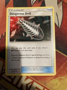 DANGEROUS DRILL - SM TEAM UP - 138/181 - Uncommon - Pokemon Card - NM - Picture 1 of 2