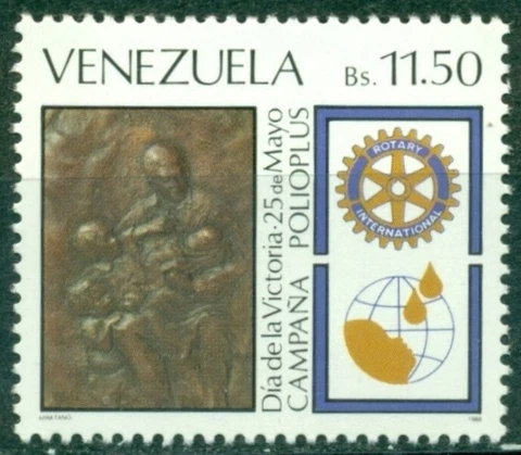 Venezuela Scott #1412 MNH Antipolio Campaign Victory Day $$ Cover