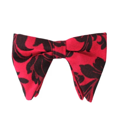 Smoking formal feito à mão pré-amarrado floral cetim veludo gravata borboleta grande oversized AZAR - Imagem 1 de 4