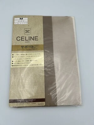 Celine Paris Sheer Nylon Pantyhose Women M Lemon Grass Gray Made in Japan NWT - Image 1 of 3