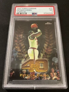 Patrick Ewing ~ 1997 Topps Cromo 40º ~ PSA 7 casi como nuevo - Imagen 1 de 2