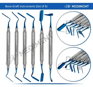 Dental BONE GRAFT/PACKER SET Of 6 Grafting Plugger Scoop Instrument - Picture 1 of 1