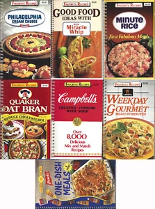 Lot Of 7 Spiral Cookbooks Name Brands FAVORITE RECIPES - Picture 1 of 15