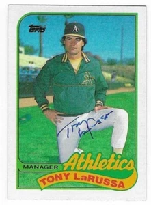 TONY LARUSSA 1989 TOPPS AUTOGRAPHED SIGNED # 224 OAKLAND A'S HOF - Picture 1 of 1