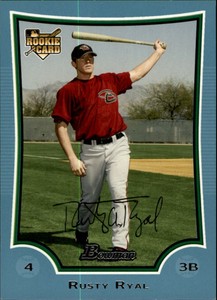 2009 Bowman Draft Blue Arizona Diamondbacks Baseball Card #BDP8 Rusty Ryal/399
