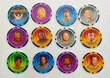 2011 POWER CHIPZ TOPPS POKER CHIP Lot WWE Cena CM Punk Kofi Snake Ted Booker Vic