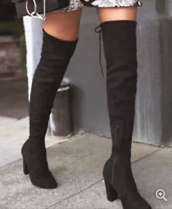 Unisa Dedrii Women's Over The Knee Boots Dark Brown Faux Suede size 6.5M - Picture 1 of 5