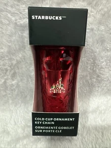 2024 Disney Parks Castillo de Cenicienta Navidad Starbucks Taza Adorno Llavero - Imagen 1 de 6