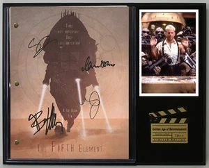 Fifth Element Reproduction Signed Movie Script Wood Plaque Display - Picture 1 of 7