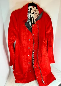 REVERSIBLE Full Zip Jacket Inspired Style Red / Black and White size S/M - Picture 1 of 20