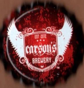 Tapa de botella corona de cerveza forrada de plástico EE. UU.: Carson's Brewing - Imagen 1 de 1