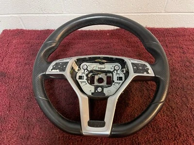 MERCEDES BENZ C250 C300 C350 W204 12-14 DEPORTIVO CUERO RUEDA DE DIRECCIÓN CON INTERRUPTOR Foto 1 de 4