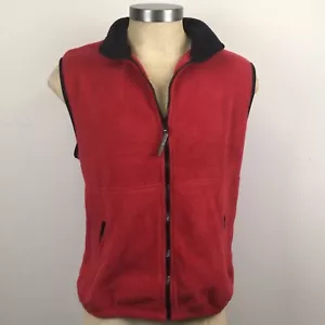Colorado Trading Mens Red Fleece Vest Size XL NEW full zip - Picture 1 of 5