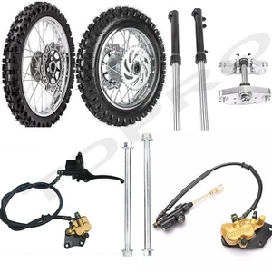 Kit Ruedas 14" 12" + Horquillas Delanteras Triple Árbol Freno Disco Pit Bike SSR 110cc 125cc - Imagen 1 de 12