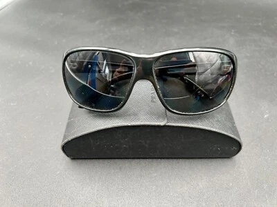 Women's Prada Black Wrap Sunglasses with case - Image 1 of 4
