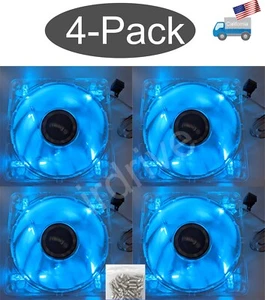 4pack: NEW Enermax Twister 80mm Blue LED 3pin 12V ON/OFF Switch Case Cooling Fan - Afbeelding 1 van 16