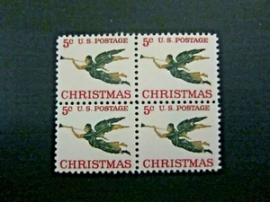 #1276 – 1965 5c Christmas Angel - Mint Block of 4 - Superb - Picture 1 of 2