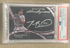 2014 Mookie Betts Silver Auto Topps Five Star Purple RC #/25 PSA 7 Just 1 Higher