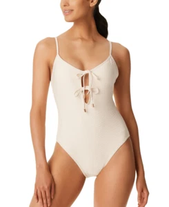 Sanctuary WHITE SAND Schlangenmuster Schlüsselloch Einteiler Badeanzug US X-Large - Bild 1 von 3