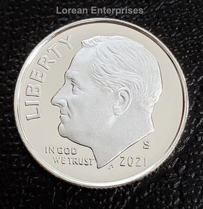 2021 S Roosevelt Dime 99,9% SILBER ✼ PROOF✼ - Bild 1 von 3