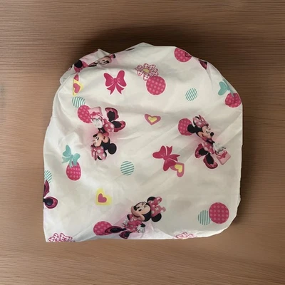 Sábana Ajustable Disney Minnie Mouse Corazones Rosa Arcos Flores Cuna/Cama para Niños Pequeños Foto 1 de 4