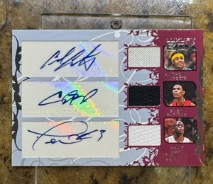 2006-07 Topps Luxury Box Carmelo Anthony Dwayne Wade Bosh Patch Auto /9 eBay 1/1 - Picture 1 of 7