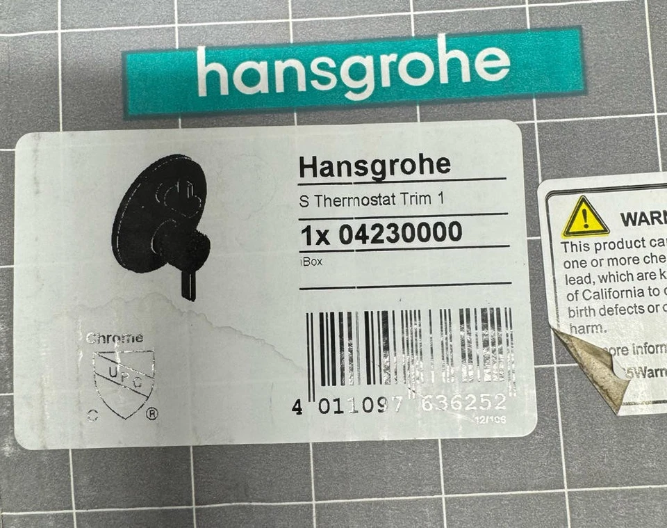 Hansgrohe 04230000 Ecostat S Collection отделка термостатического клапана, хром*ЧИТАЙТЕ* - Изображение 1 из 4